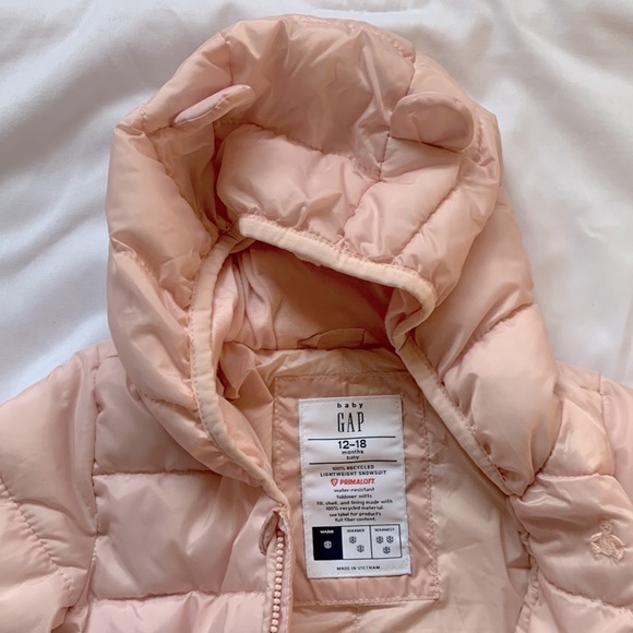 Baby Gap ColdControl Puffer One-Piece, misty rose pink size 12-18 months - Picture 4 of 16